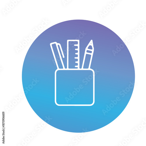 writing tools, and school desk accessorie vector design 
