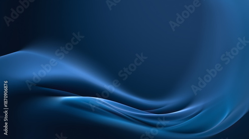Cuadro en lienzo Abstract Blue Background With Flowing Shapes and Gradients