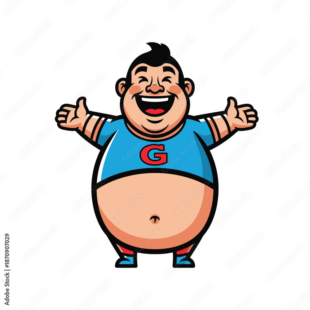 Obraz premium fat man exercising