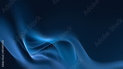 Abstract Design in Shades of Blue With Flowing Lines