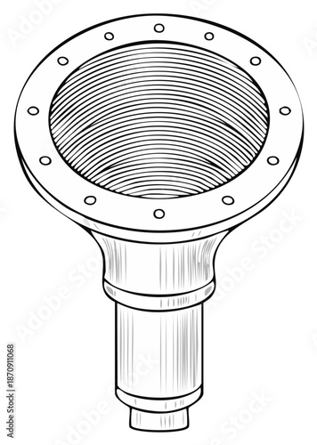 Industrial Flange Pipe Fitting with Internal Threads and Bolt Holes