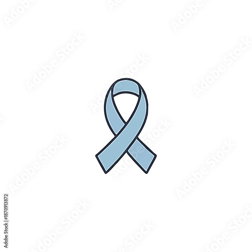 Mental Health Awareness Ribbon – Flat Vector Icon