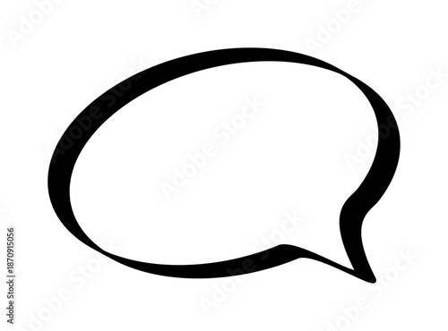 Blank speech bubble for comic dialogues and illustrations.