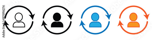 Dynamic User Retention and Profile Refresh Activity Icon Set Bundle for Digital Business