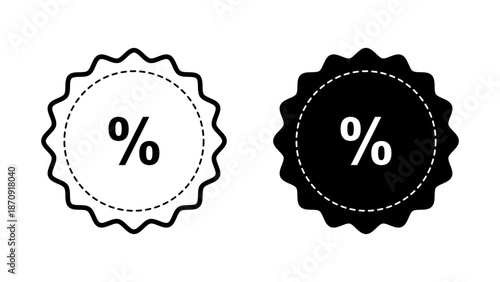 Discount icon set. Suitable for discount label, sale badge or special offer promotion. vector illustration on white background