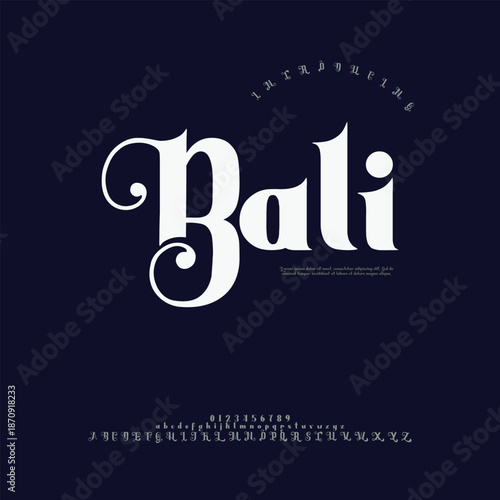 Tropical Bali Carved Wood Style Typography for Island Vacation and Beach Tourism Branding