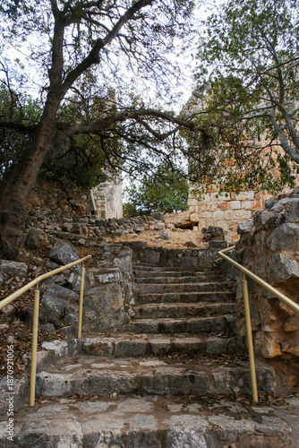 Ancient Ruins of the Crusader Fortress of Yehiam in the Galilee Region, Israel