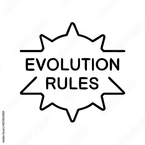 Evolution rules typography design in minimalist style  