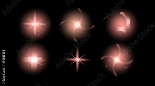 Geometric shapes in cyan magenta yellow and black vector design