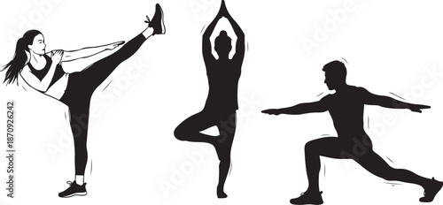 Yoga poses for balance and strength training