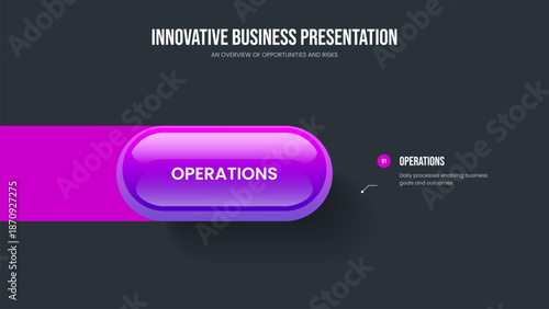Digital Profile Slide Design Vector Illustration. Modern Growth 1 Element Diagram Frame Layout. Project Campaign One Step Infographic Presentation Template.