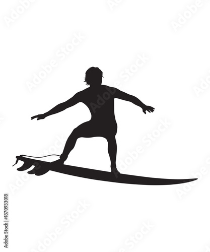 Silhouette of a surfer riding a wave on a surfboard, capturing the thrill of watersports.