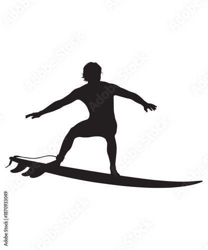 Silhouette of a surfer riding a wave on a surfboard, capturing the thrill of watersports.