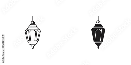 Vintage Street Lamp Icons