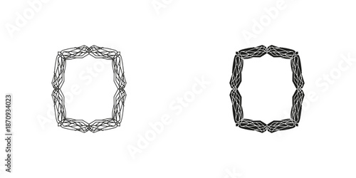 Intricate Floral Square Frames