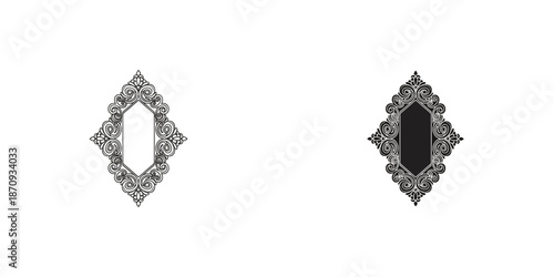 Pair of Ornate Black Decorative Elements