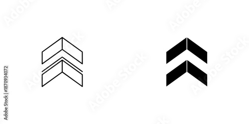 Pair of Arrows Pointing Upwards