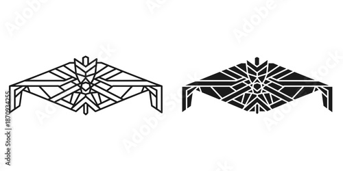 Abstract Geometric Shapes in Black and White