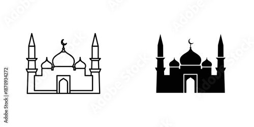 Iconic Mosque Silhouettes
