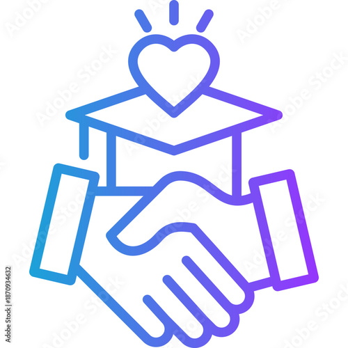 Respect In School line gradient icon