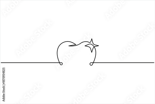 Continuous one line art drawing of teeth sign. line art human teeth vector illustration symbol