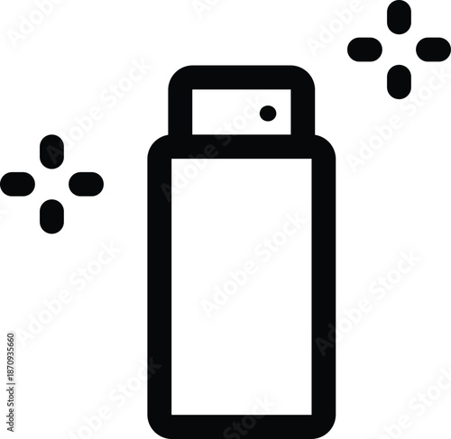 Cosmetic spray bottle with sparkling effect