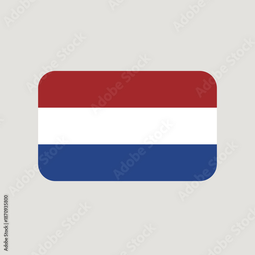 Netherlands Flag - Red White Blue Horizontal Stripes