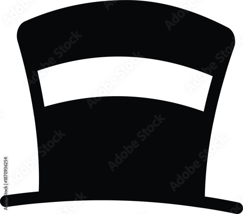 Classic black top hat for magicians