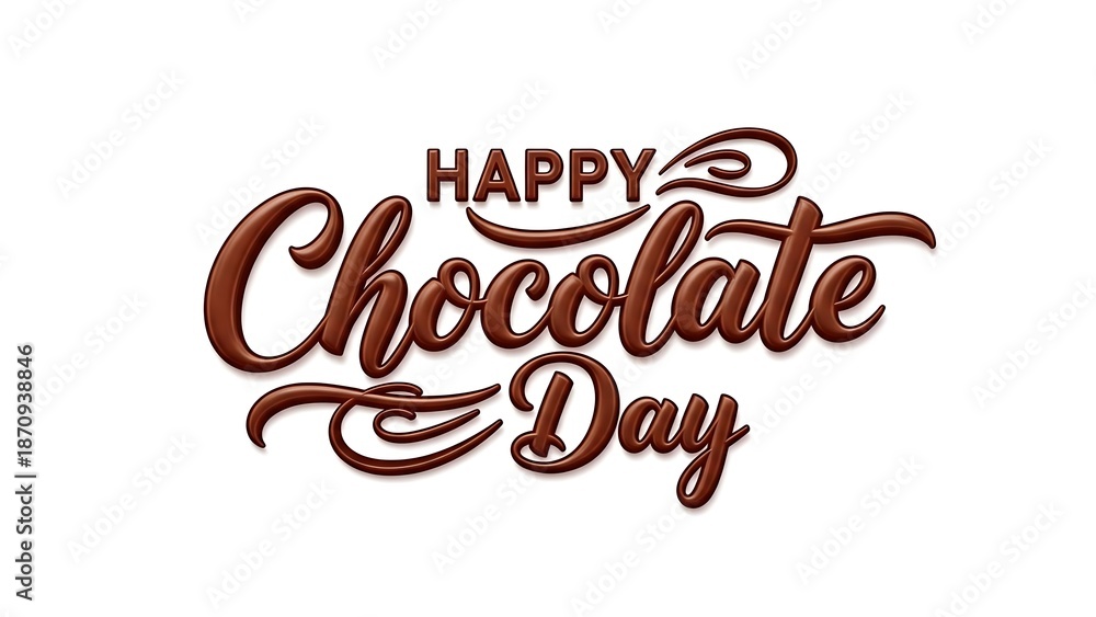 Fototapeta premium Luxury Chocolate-Themed Greeting Typography