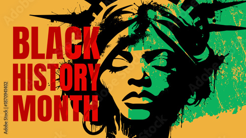 Black History Month - banner,  poster, vector illustration