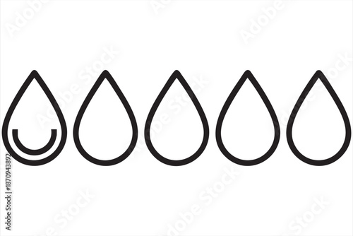 Liquid Moisture Drop Illustration for Climate Awareness, Resource Conservation
