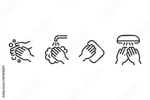 Hygiene Instruction Graphics for School Posters, Web Health Platforms