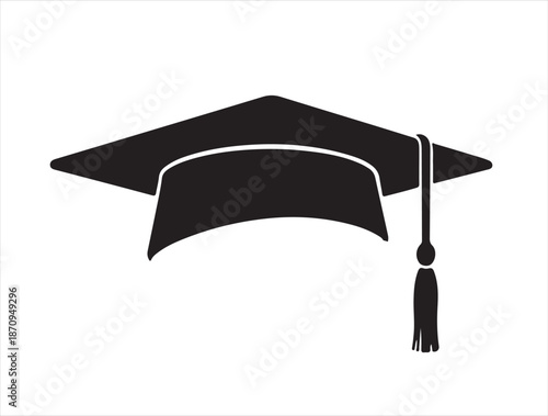 Tam Cap Cap in silhte white background.