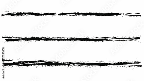A black and white image with three horizontal black lines