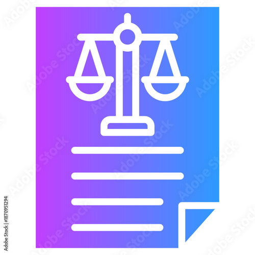 Legal Balance glyph gradient icon
