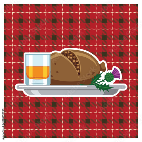 Scottish Haggis Supper With Whisky