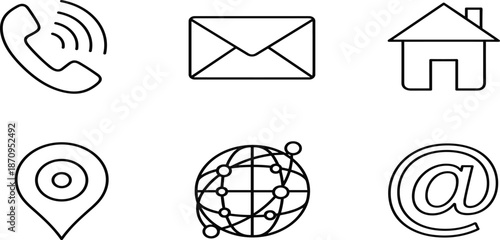 Digital marketing icon set featuring business growth analytics, medical healthcare equipment, global communication networks, professional office supplies, contact support, and startup,