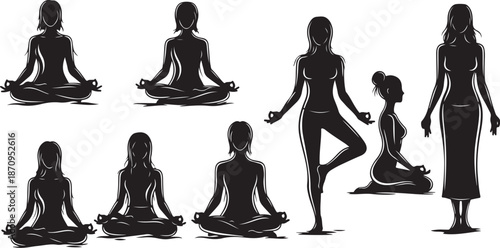 Yoga poses for relaxation and meditation practice