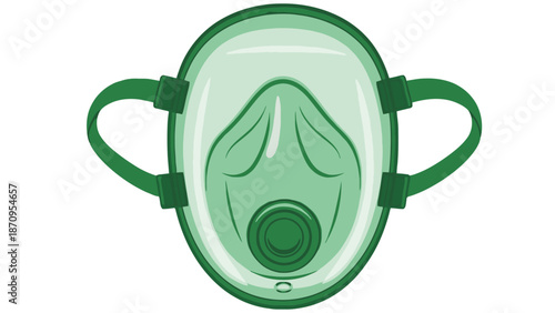 Professional medical oxygen mask and respiratory interface for clinical intensive care services and pharmaceutical hospital equipment manufacturing business resources.