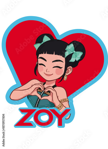 Cute Pop Music Inspired Cartoon Character