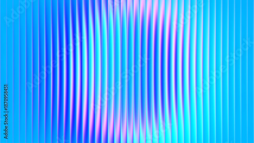 Fractal glass texture with soft circular cool neon gradient glowing through translucent waves. Futuristic glass surface with ribbed crystal pattern and luminous circular gradient for modern visuals