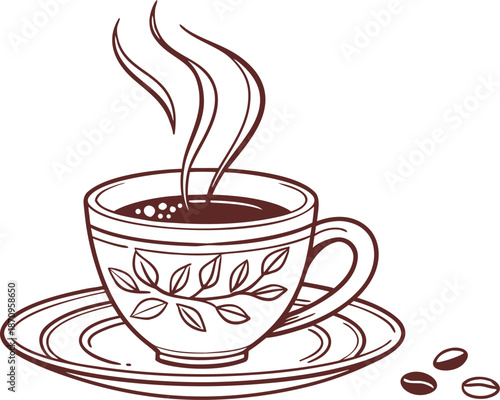 Coffee Cup Illustration. Tea Cup Design. Hot Beverage Cup Artwork. Ceramic Cup Illustration. Colorful Cup Design. Drink Cup Illustration. Mug Cup Artwork. Beverage Cup Design. Cup Icon Illustration