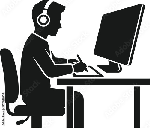 Person working on computer
