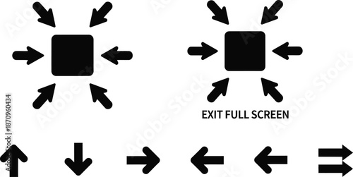 Set of four different target icons with crosshair designs in black on white background.