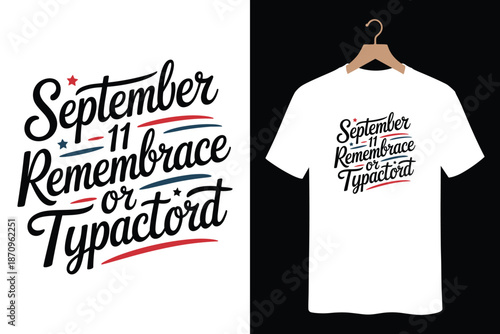 Tribute t-shirt design for September 11 remembrance