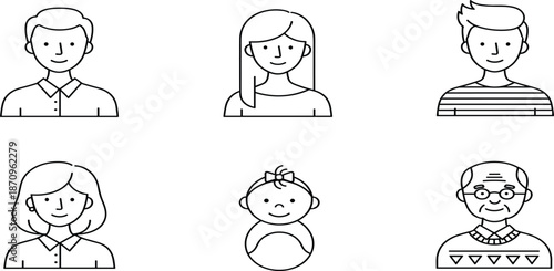 Professional art supplies line icon set featuring paint brushes, easel, sketchbook, pencil, eraser, and bucket for painting and creative projects. (Exactly 20 words)