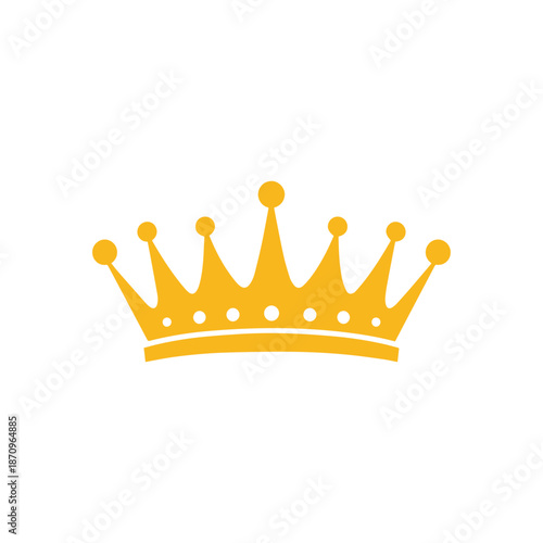 Crown icon.Flat color design.Vector illustration isolated on white background.