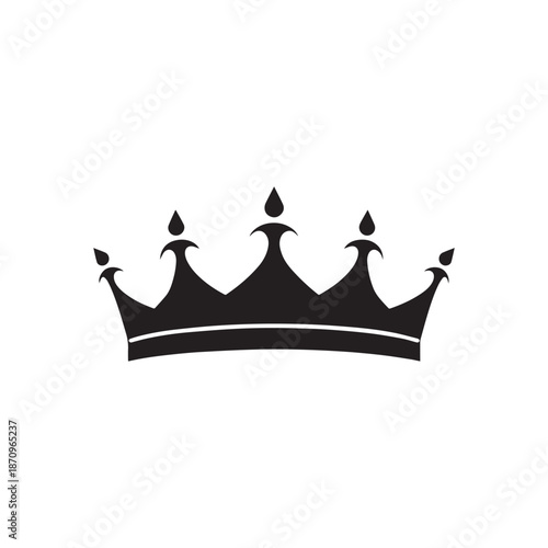 Crown icon.Flat color design.Vector illustration isolated on white background.