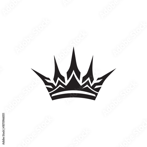 Crown icon.Flat color design.Vector illustration isolated on white background.