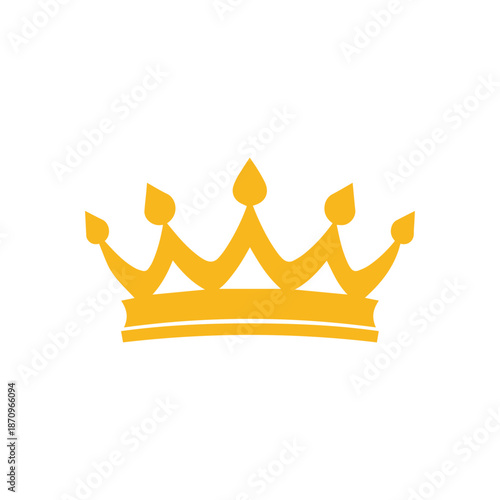 Crown icon.Flat color design.Vector illustration isolated on white background.